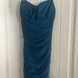 Emerald Sundae Teal Strapless Dress